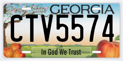GA license plate CTV5574