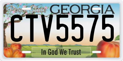 GA license plate CTV5575