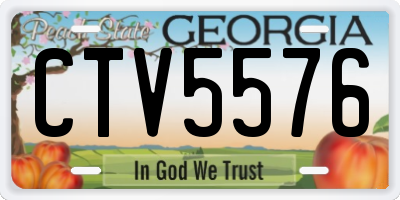 GA license plate CTV5576