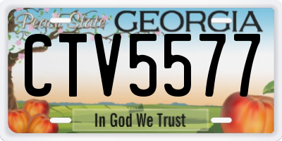 GA license plate CTV5577