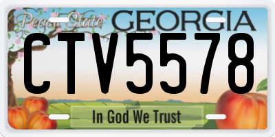 GA license plate CTV5578