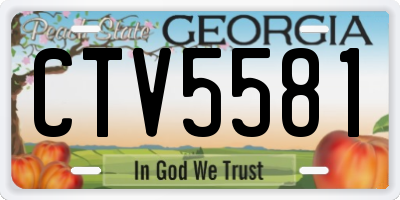 GA license plate CTV5581