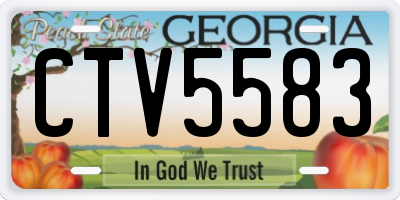 GA license plate CTV5583