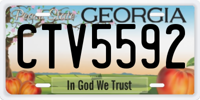 GA license plate CTV5592