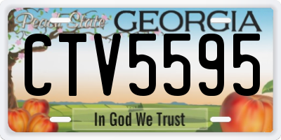 GA license plate CTV5595