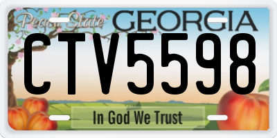 GA license plate CTV5598
