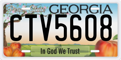 GA license plate CTV5608