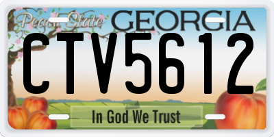 GA license plate CTV5612