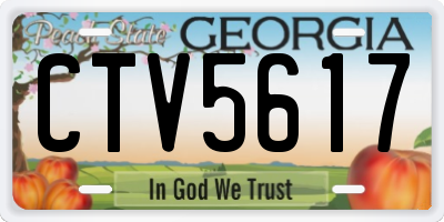 GA license plate CTV5617