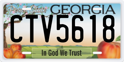 GA license plate CTV5618