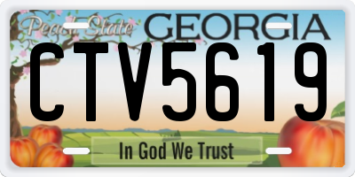 GA license plate CTV5619
