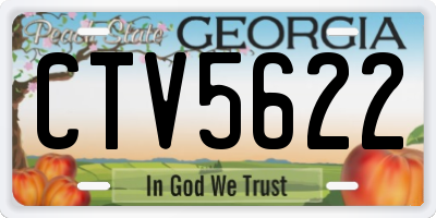 GA license plate CTV5622