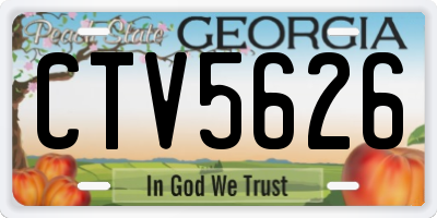 GA license plate CTV5626