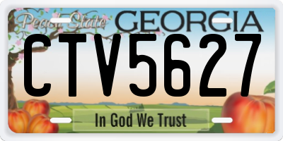 GA license plate CTV5627