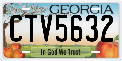GA license plate CTV5632