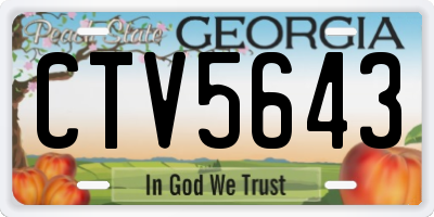 GA license plate CTV5643