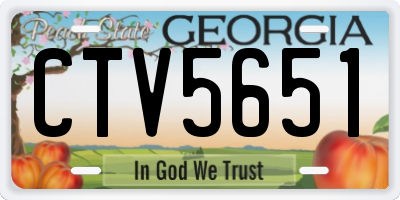 GA license plate CTV5651