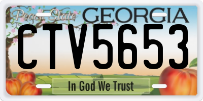 GA license plate CTV5653