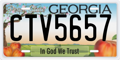 GA license plate CTV5657