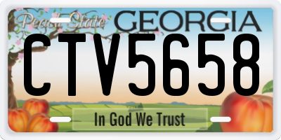 GA license plate CTV5658