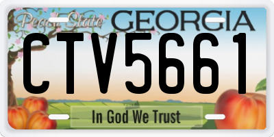 GA license plate CTV5661