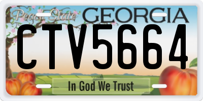 GA license plate CTV5664