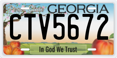 GA license plate CTV5672