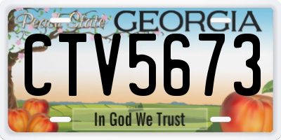 GA license plate CTV5673