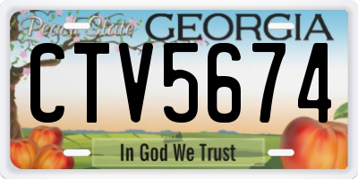 GA license plate CTV5674