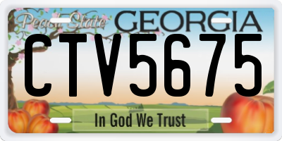 GA license plate CTV5675