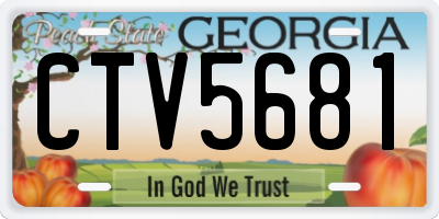 GA license plate CTV5681