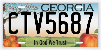 GA license plate CTV5687