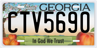 GA license plate CTV5690