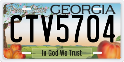 GA license plate CTV5704