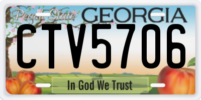 GA license plate CTV5706