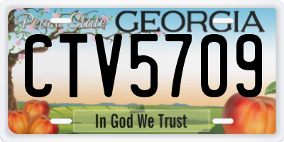GA license plate CTV5709