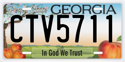 GA license plate CTV5711
