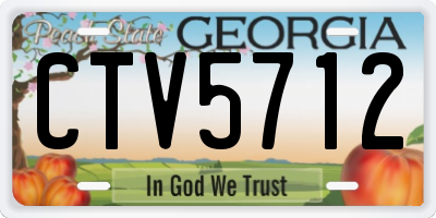 GA license plate CTV5712