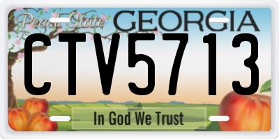 GA license plate CTV5713