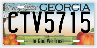 GA license plate CTV5715