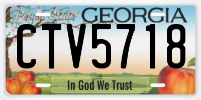 GA license plate CTV5718
