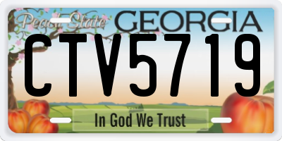GA license plate CTV5719