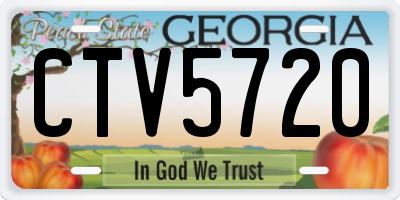 GA license plate CTV5720