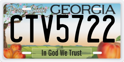 GA license plate CTV5722