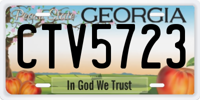 GA license plate CTV5723