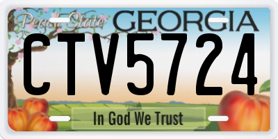 GA license plate CTV5724