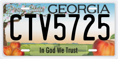 GA license plate CTV5725