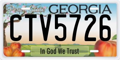 GA license plate CTV5726