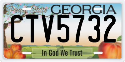 GA license plate CTV5732