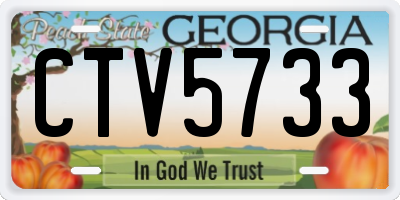 GA license plate CTV5733